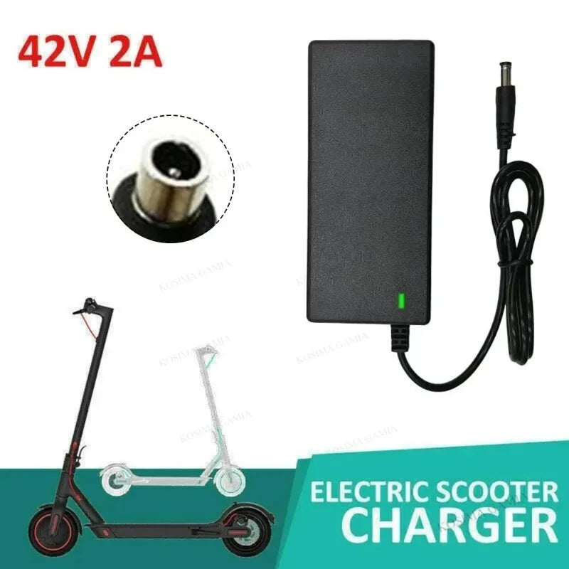 Electric Scooter Charger, 42V 2A Hoverboard Charger, Scooter Battery Chargers with 5 Connectors, Electric Scooter Charger