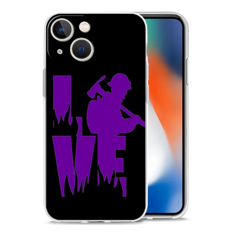 Fireman Firefighter Phone Case For iPhone 11 Cases iPhone 15 12 13 14 16 Pro Max X XR XS 14 15 Plus 16Pro iPhone16 Clear Cover