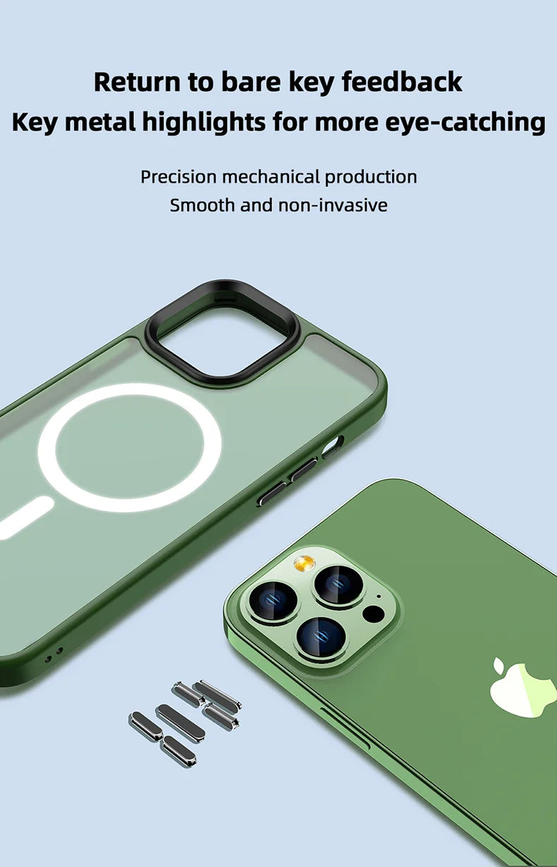 Matte Translucent Frosted Case For IPhone 18 16 15 14 13 11 12 17 Pro Max Plus Magnetic Case For Magsafe Wireless Charging Cover