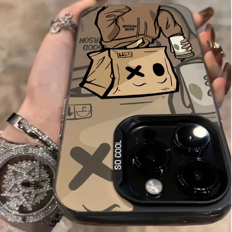Premium carton Man case graphic phone case for iPhone 16 15 14 13 12 11 x XR Xs SE2 SE 8 7 plus pro Max pc Back Cove
