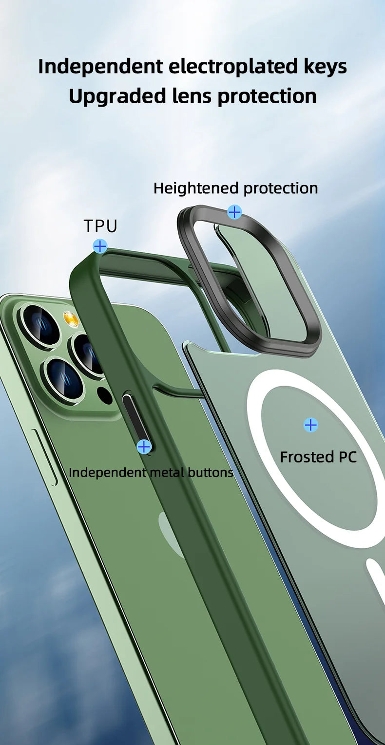 Matte Translucent Frosted Case For IPhone 18 16 15 14 13 11 12 17 Pro Max Plus Magnetic Case For Magsafe Wireless Charging Cover