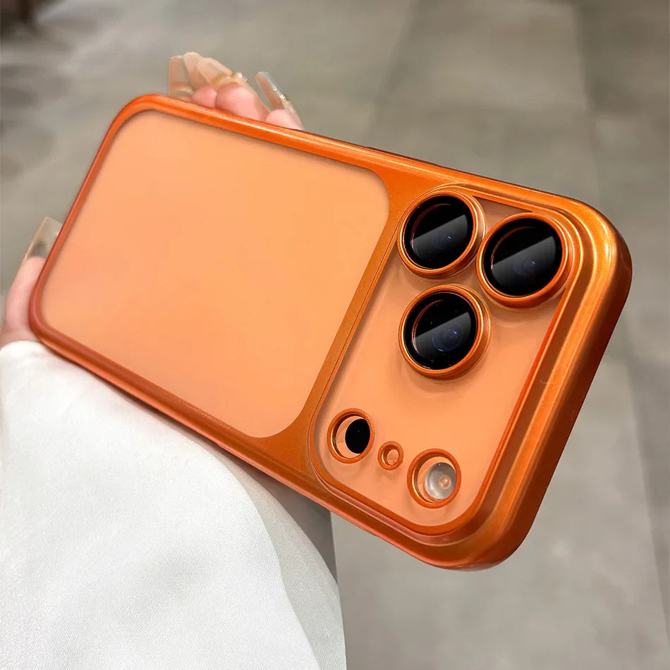 Luxury Plating Matte PC Clear Hard Phone Case For iPhone