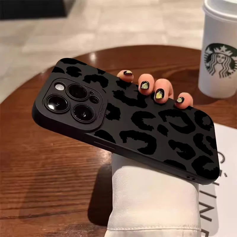Leopard Design Camera Protective Phone Case for iPhone 16 Cases iPhone 18 17 Air 15 14 13 12 11 Pro Max 16 XR X 7 8 Plus Cover