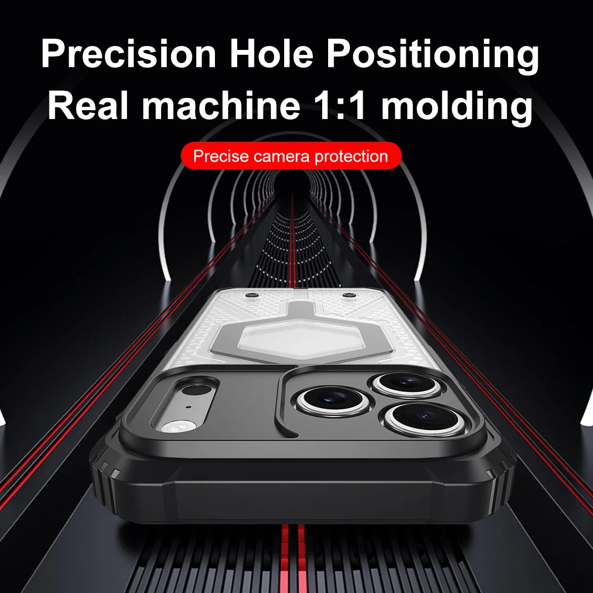 New Heavy Duty Anti-Slip Transparent Armor Magnetic Phone Case For iPhone 17 16 15 14 13Pro Max 11 Support Wireless Charge