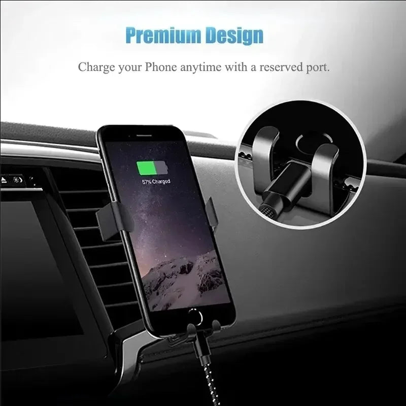 Hot Car Mounted Gravity Mobile Phone Holder Air Outlet Gravity CellPhone GPS Navigation Stand Y Bracket for Automotive Universal