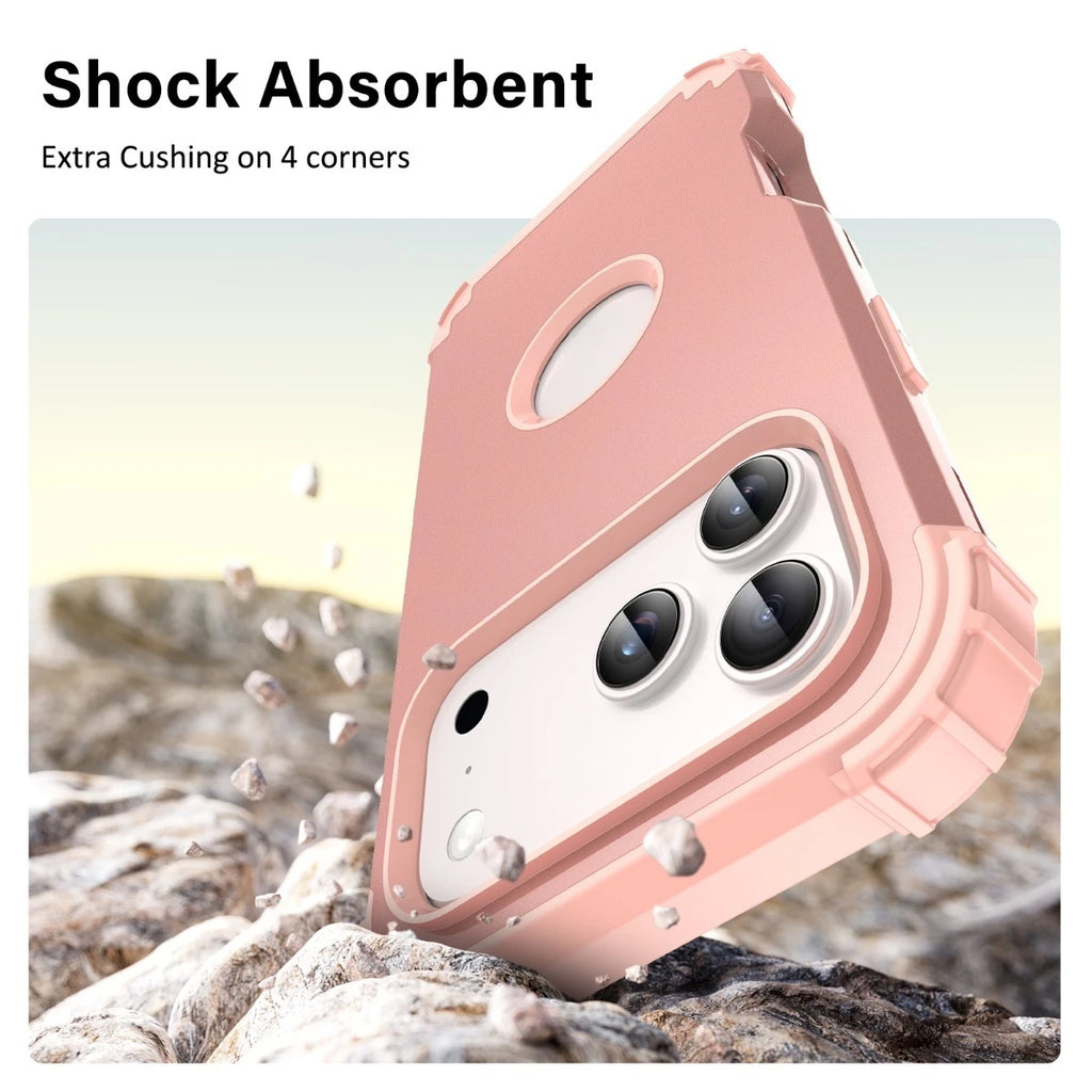 Heavy Duty Hybrid Armor Defender Phone Case For iPhone 17 16 15 14 13 Pro Max Plus Air 16E 360 Full Shockproof Protective Cover