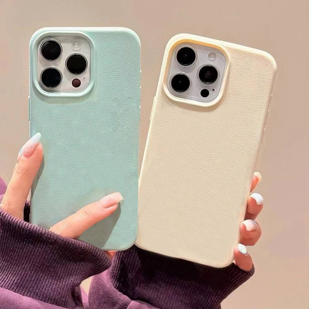 Leather TPU Phone Case For iPhone 17 Pro Max 18 16 13 11 15 14 Plus 12 Air 17Promax 16promax Shockproof Soft Funda Cover Coque