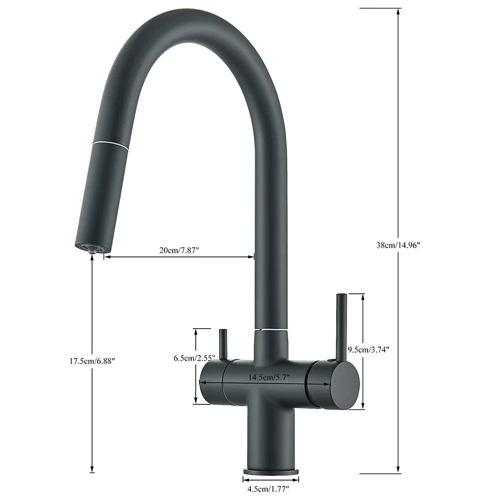 Filtered Kitchen Faucet Retractable