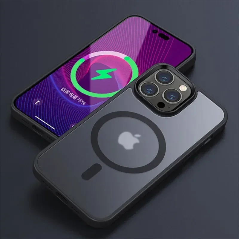 Matte Translucent Frosted Case For IPhone 18 16 15 14 13 11 12 17 Pro Max Plus Magnetic Case For Magsafe Wireless Charging Cover