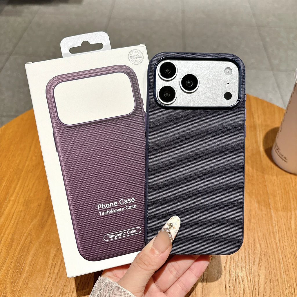 Original Tech Woven for Magsafe Case for Iphone 18 17 16 15 Plus 14 13 12 11 Pro Max TechWoven Magnetic Wireless Charging Cover