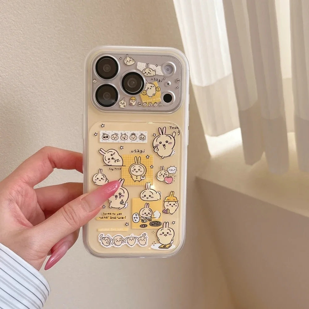 Cute Cartoon Janpan Anime Chiikawa Hachiware Usagi Phone Case For iPhone 17 16 15 14 13 Pro Max Cases Shockproof Hard Cover