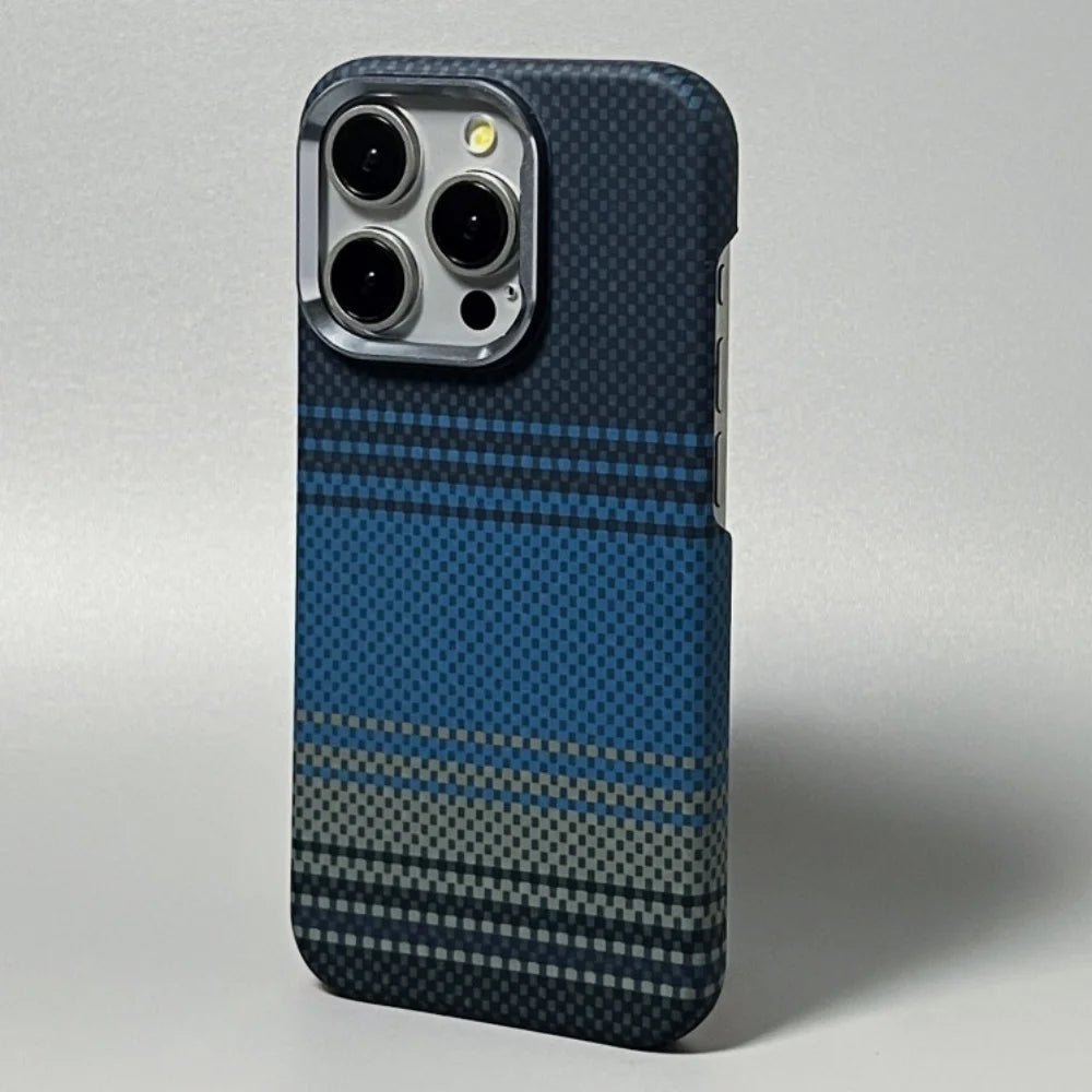 Magnetic Kevlar Texture High Quality Fiber For Magsafe Case For iPhone 17 16 15 14 18 Pro Max Metal Lens Frame Shockproof Cover