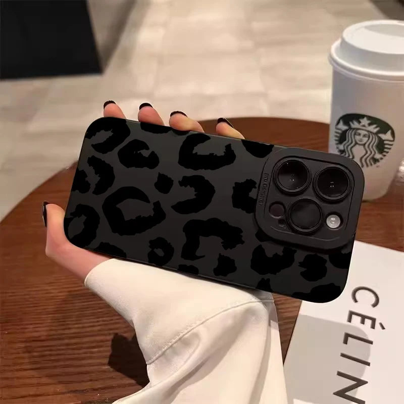 Leopard Design Camera Protective Phone Case for iPhone 16 Cases iPhone 18 17 Air 15 14 13 12 11 Pro Max 16 XR X 7 8 Plus Cover