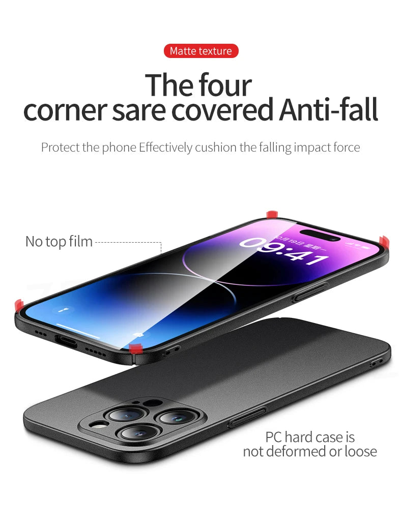 For iPhone 18 17 16 Pro Max 17e 16e 15 14 Plus 13 Mini Case ZROTEVE Ultra Slim Matte Hard PC Cover For IPhone17 Air Phone Case
