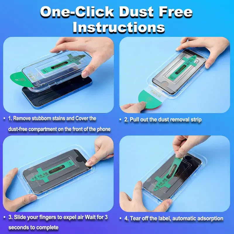 3Pcs Oleophobic Coating Dust Free Easy Installation Matte Screen Protector For iPhone 16 14 13 12 11 15 17 18 Pro Max X XR Glass
