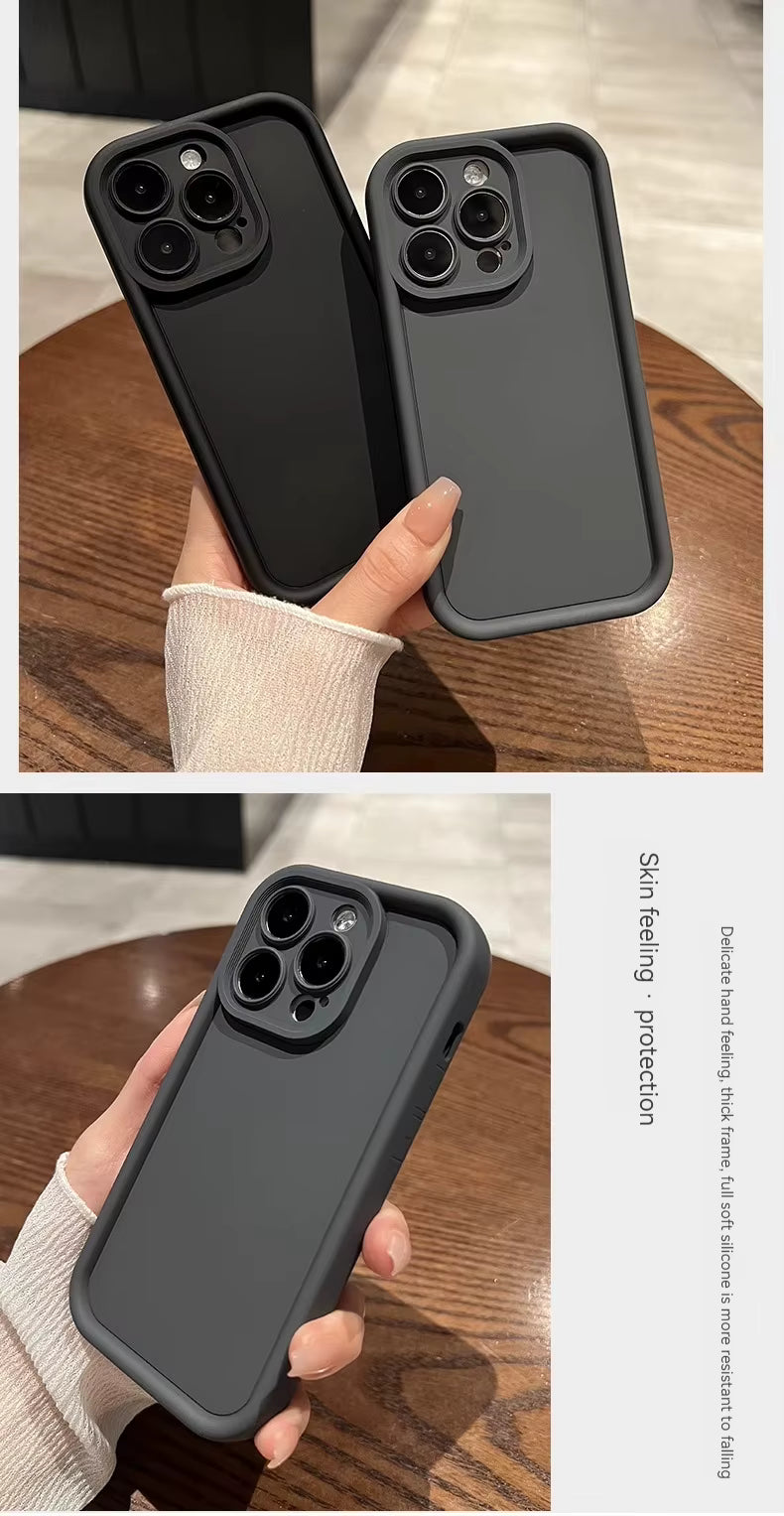 Cute Phone Case Phone for iPhone 16 15 14 13 12 11 Pro Max Soft Silicone Cover for iPhone X 14 15 Plus Case Camera Protection