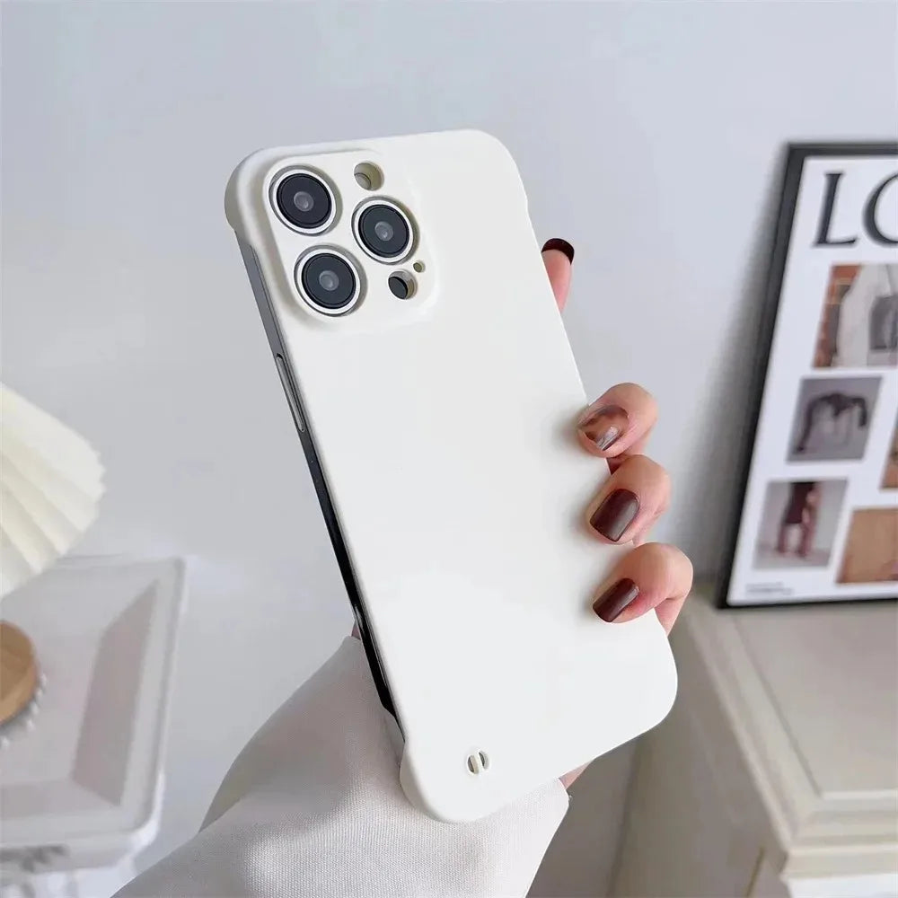 Ultra Thin Minimalist Borderless Phone Case For iPhone 18 17 Air 16 E 15 14 Pro Max Plus Frameless Skin Friendly Hard Back Cover