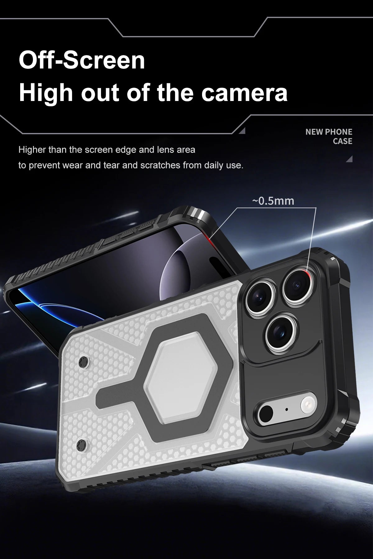 New Heavy Duty Anti-Slip Transparent Armor Magnetic Phone Case For iPhone 17 16 15 14 13Pro Max 11 Support Wireless Charge