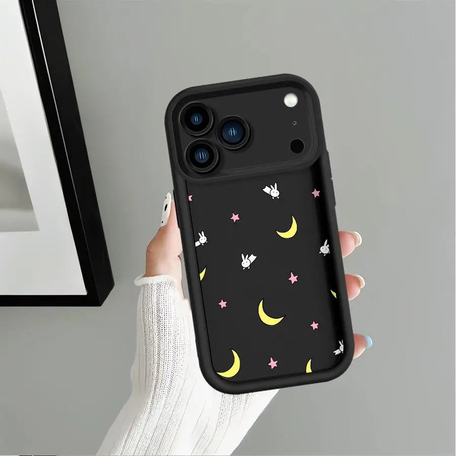 Phone Case for iPhone 15 16 14 Plus 16e XS Max XR 13 12 11 Pro Max 17 Air Soft Shell Sailor Moon Cartoon