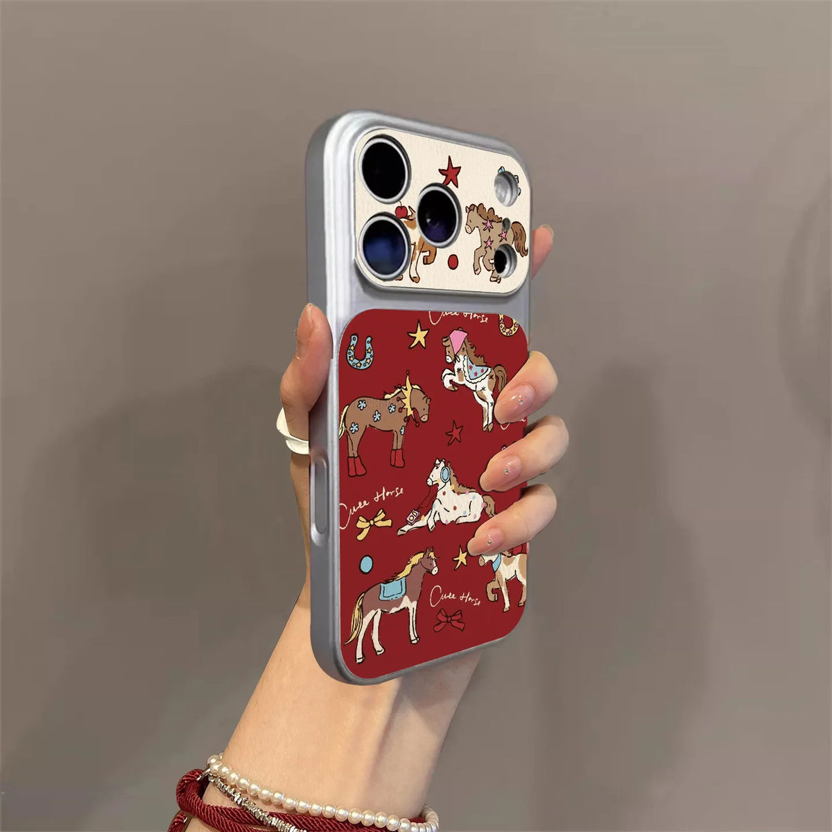 Cute Cartoon Full Screen Pony Phone Case for IPhone 11 12 13 14 15 16 17 Pro Max 17 Air 16 Plus Shockproof Dustproof Back CAover
