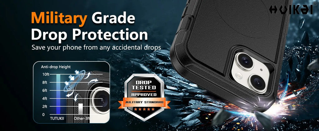 Case For iPhone 17 Pro Max iphone 16 Pro Max 16 15 Pro Max Heavy Duty Shock Absorption Full Body Protective Silicone Rubber Case