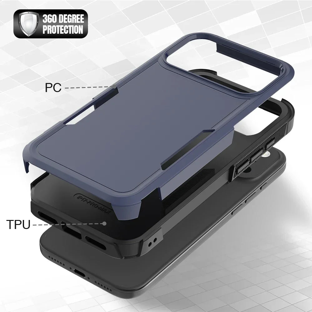 Heavy Duty Military Grade Armor Phone Case For IPhone 17E 16 15 14 Plus 13 Pro Max Otter Tough Box Hard Shockproof Protect Cover