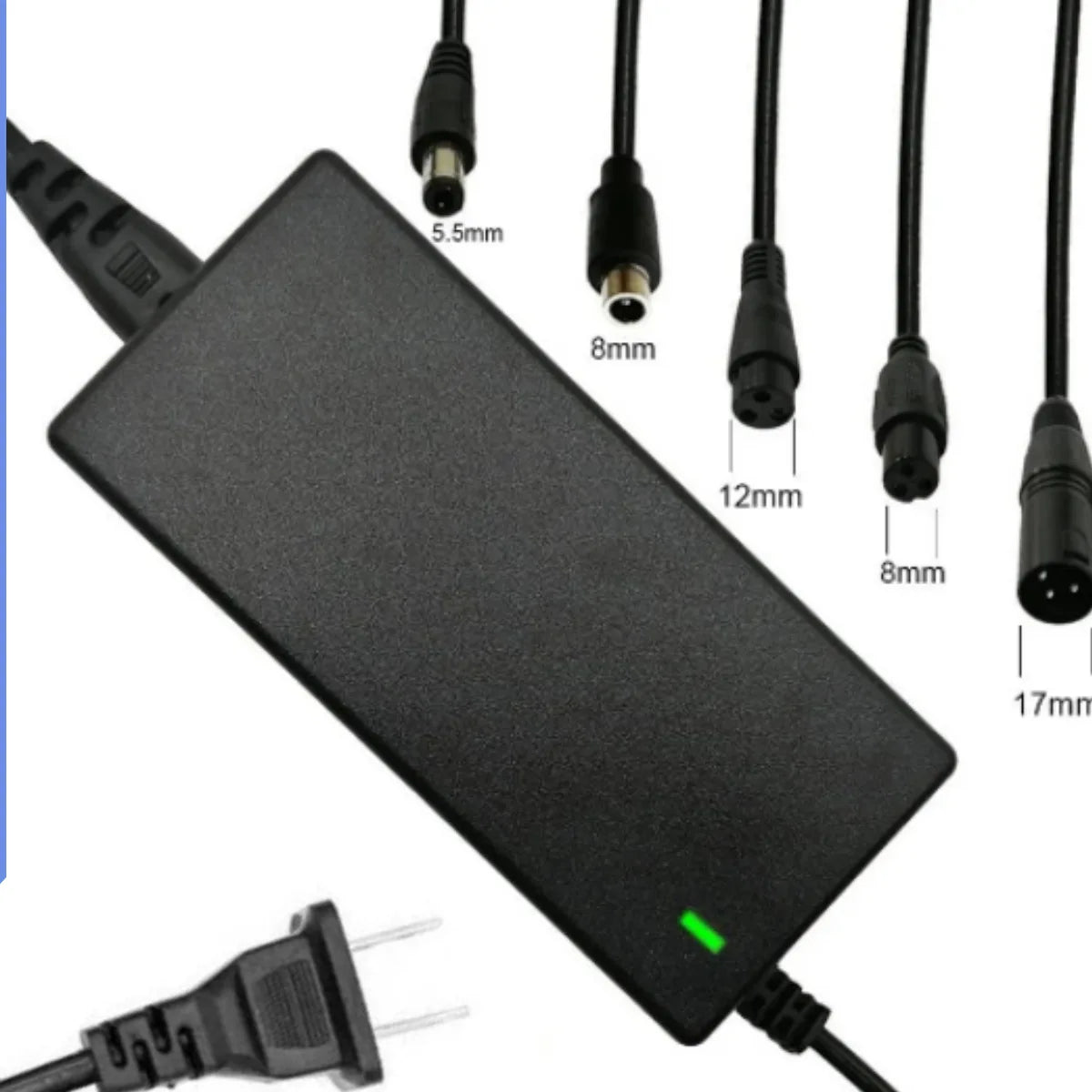 Electric Scooter Charger, 42V 2A Hoverboard Charger, Scooter Battery Chargers with 5 Connectors, Electric Scooter Charger