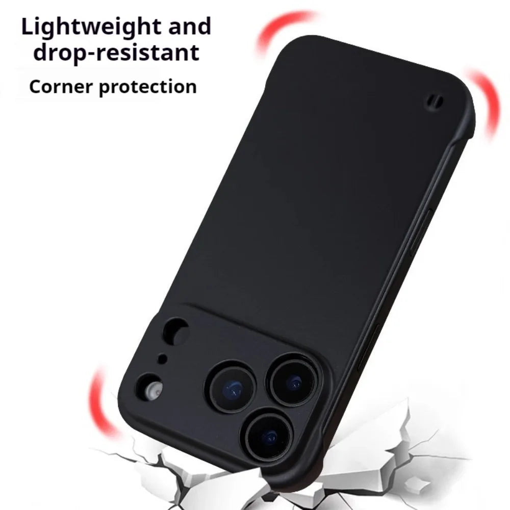 Ultra Thin Minimalist Borderless Phone Case For iPhone 18 17 Air 16 E 15 14 Pro Max Plus Frameless Skin Friendly Hard Back Cover