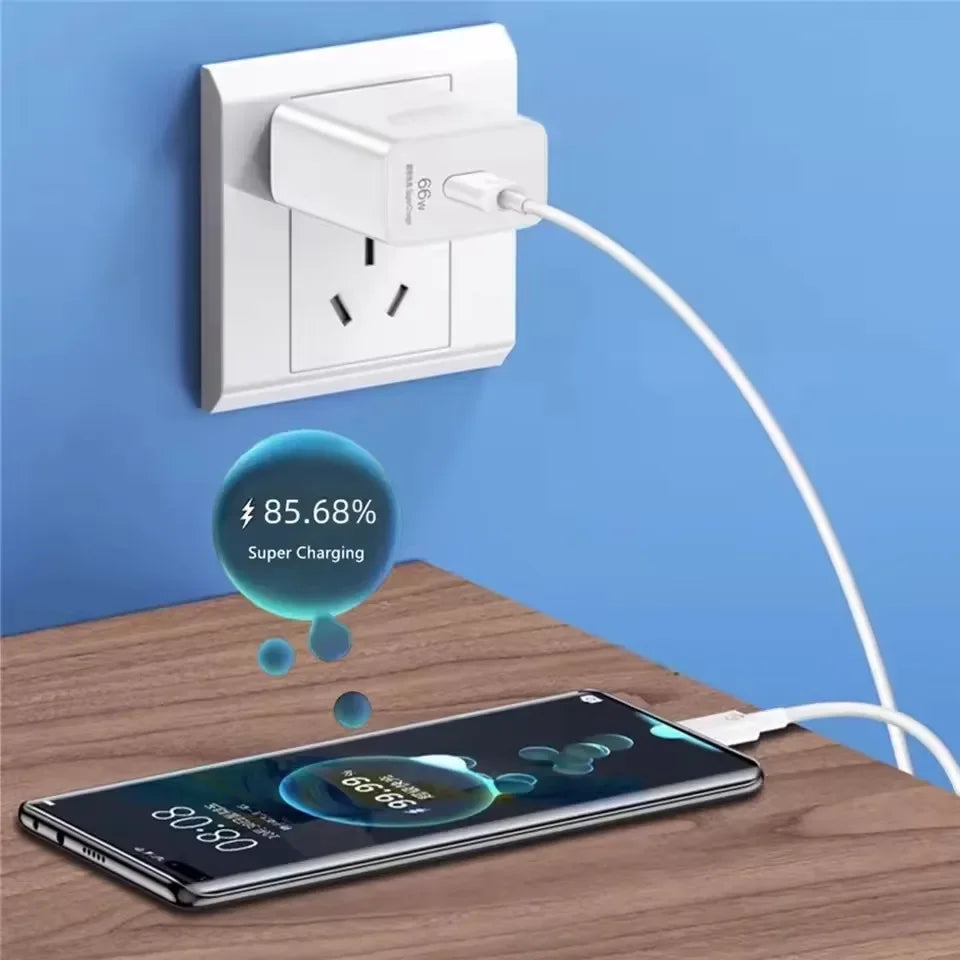 6A 66W USB C Super Fast Charging Cable - Fit for Huawei P50/P60/Nova 9/10/Honor 70/90/100/Magic