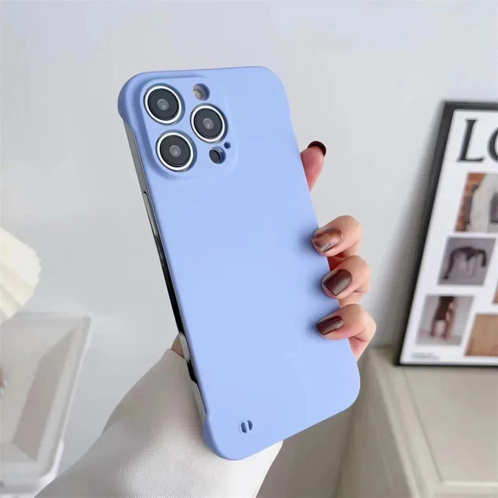 Ultra Thin Minimalist Borderless Phone Case For iPhone 18 17 Air 16 E 15 14 Pro Max Plus Frameless Skin Friendly Hard Back Cover
