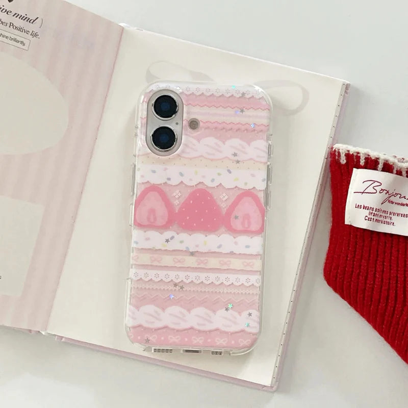Strawberries & Cream Cake Samsung Phone Case