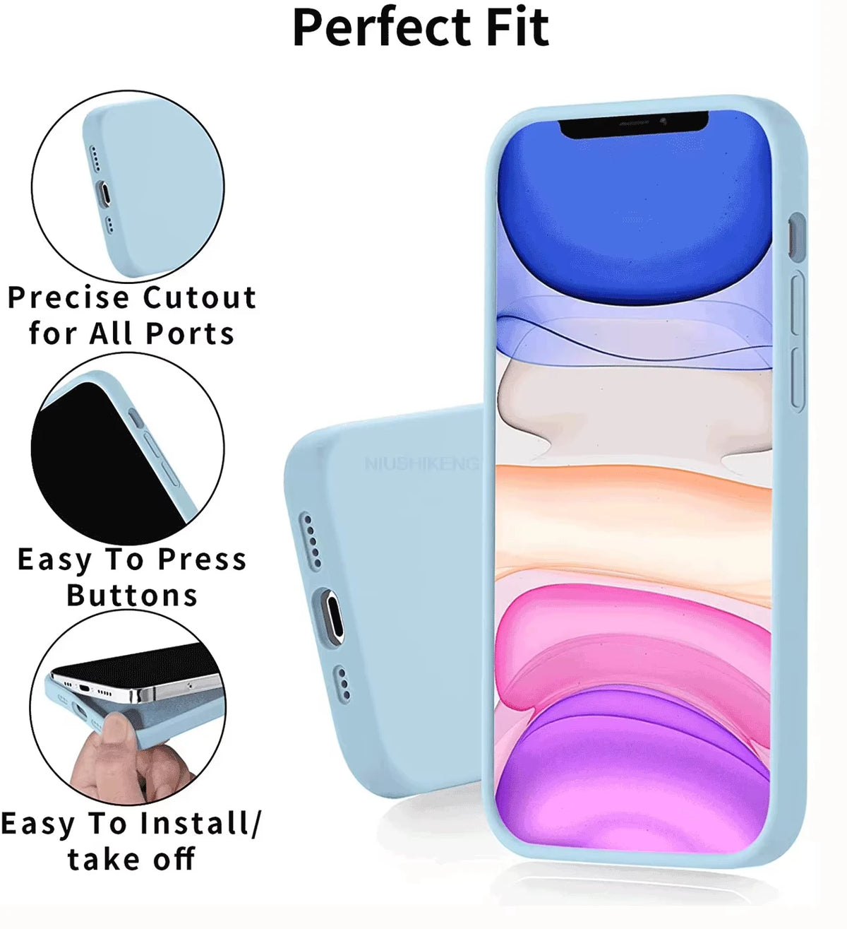 Liquid Silicone Rubber phone case for iphone 17 16 15 14 plus 13 12 11 pro max cover Luxury funda Cute Colors cases carcasa