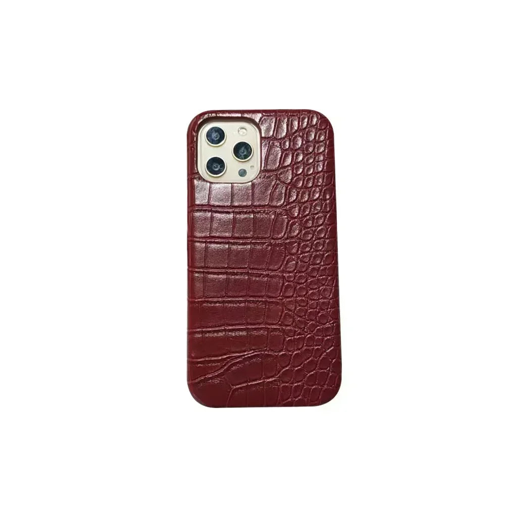 The New Model Is Suitable for iPhone 16plus Crocodile Pattern Phone Case 15promax 14pro 13 12 Anti Drop Hard PC Protection Cover