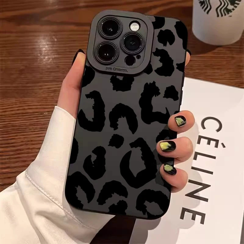 Leopard Design Camera Protective Phone Case for iPhone 16 Cases iPhone 18 17 Air 15 14 13 12 11 Pro Max 16 XR X 7 8 Plus Cover