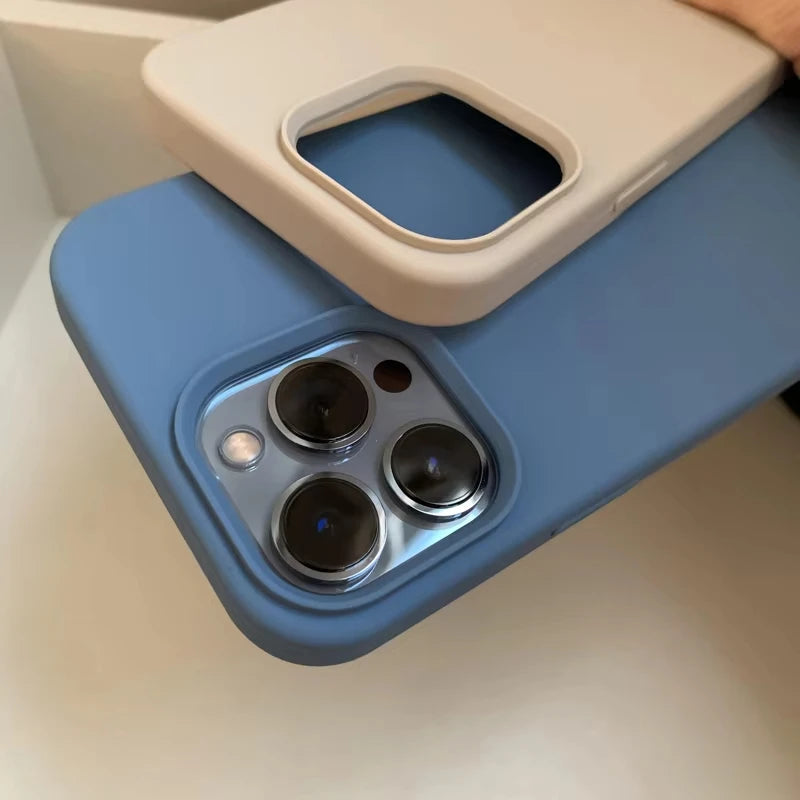 Liquid Silicone Rubber phone case for iphone 17 16 15 14 plus 13 12 11 pro max cover Luxury funda Cute Colors cases carcasa
