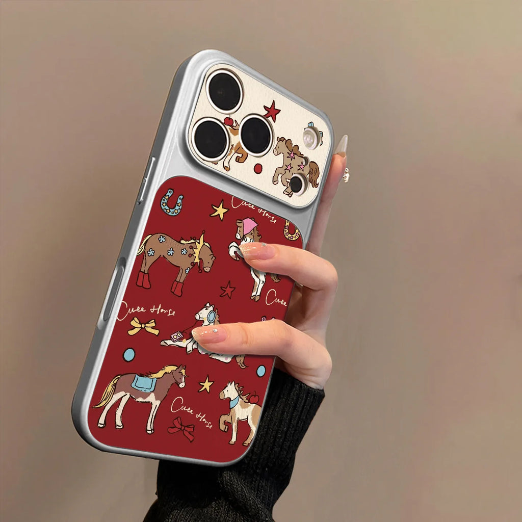 Cute Cartoon Full Screen Pony Phone Case for IPhone 11 12 13 14 15 16 17 Pro Max 17 Air 16 Plus Shockproof Dustproof Back CAover