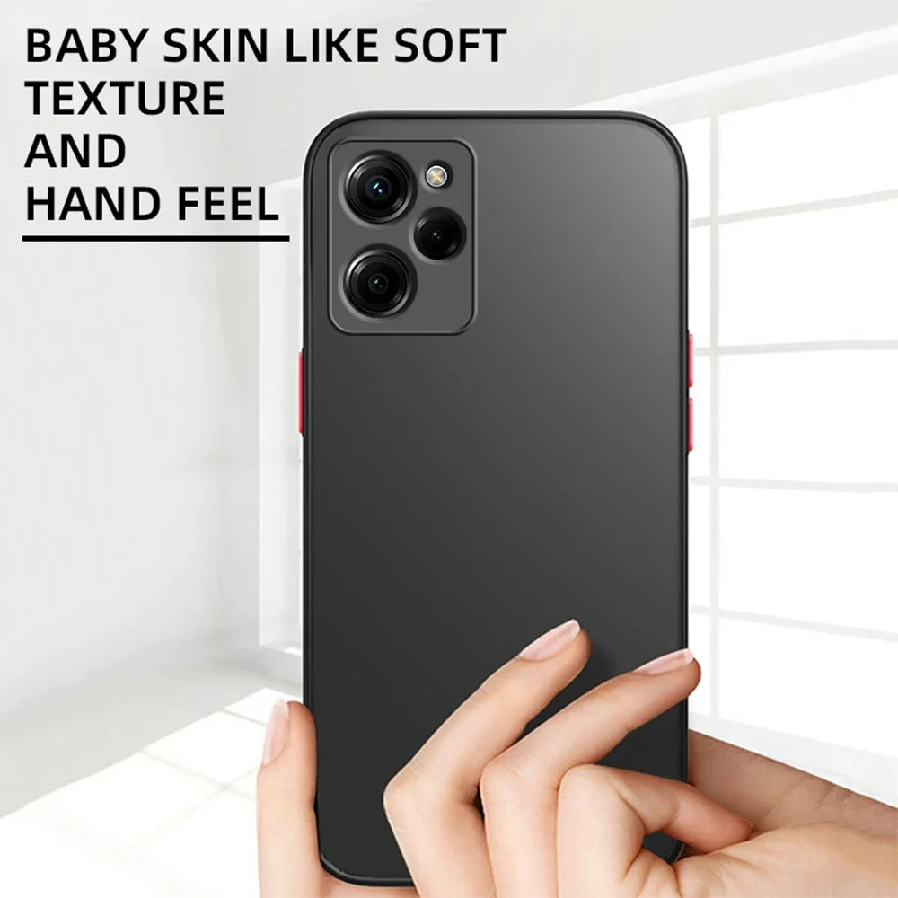 Matte Armor Case for Xiaomi Redmi Note 12 Turbo 13 11 10 Pro Plus  4G 5G Shockproof Bumper Phone Cover on Redmi 12 12C Cover