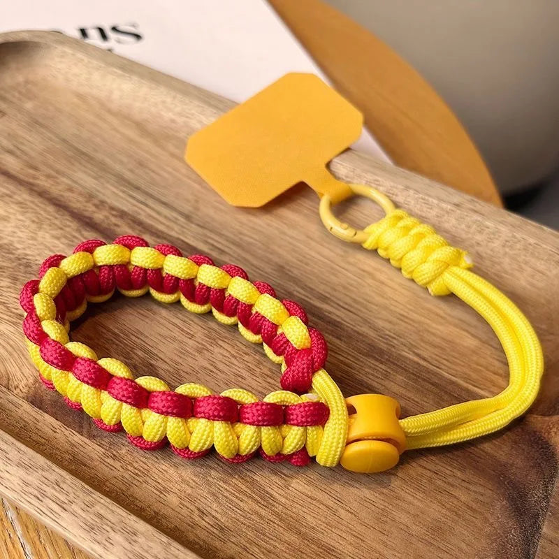 Handwoven Adjustable Mobile Phone Universal Lanyard Wrist Strap Outdoor Sports Convenient Safety Anti-Drop Rope