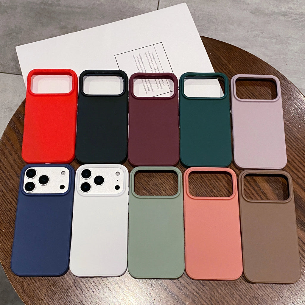 Simple Couple Candy colors Anti-fall Case for iPhone 17 16 15 14 13 Phone Cover 17 16 15 14 Pro MAX soft Shockproof Back Funda