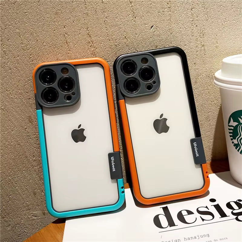 Shockproof Soft Silicone Frame Phone Case for iPhone 18 17 Pro Max 13 14 15 16 NoBack Heat Dissipation Protection Bumper Cover