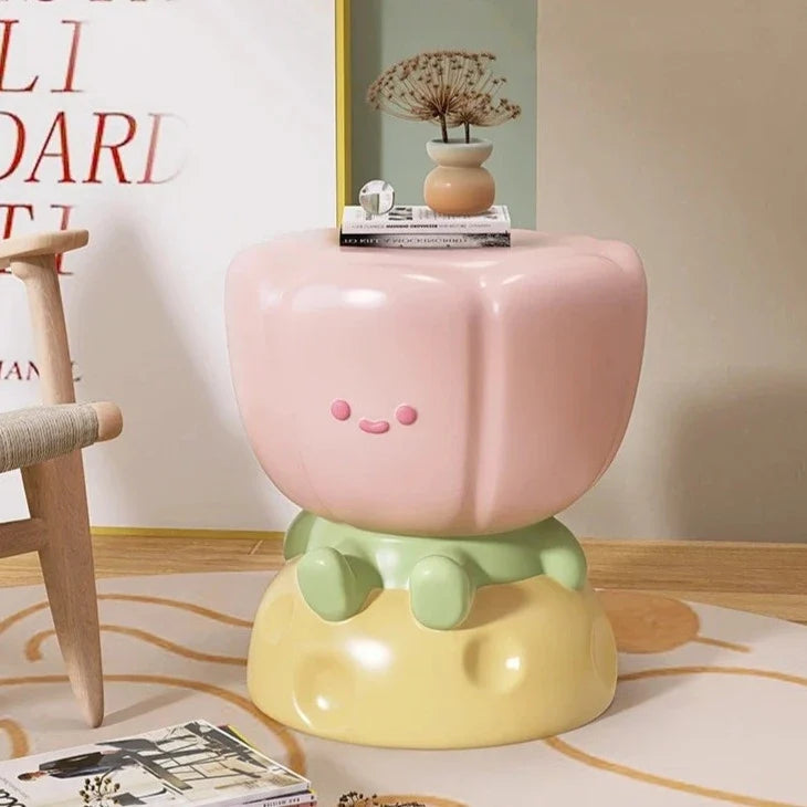 Kawaii Tulip Flower Side Table