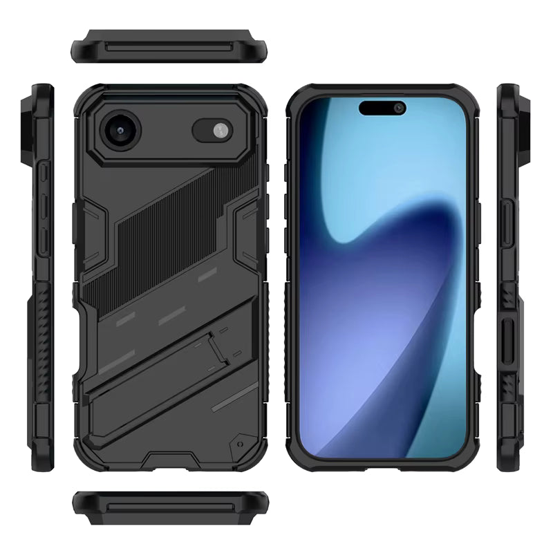 Shockproof Phone Case For iPhone 17 Air Phone Holder Armor PC Full Cover Back Case iPhone17 Pro Max Cover For iPhone 17 Air Case