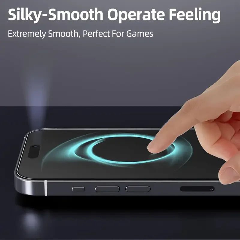 3Pcs Oleophobic Coating Dust Free Easy Installation Matte Screen Protector For iPhone 16 14 13 12 11 15 17 18 Pro Max X XR Glass
