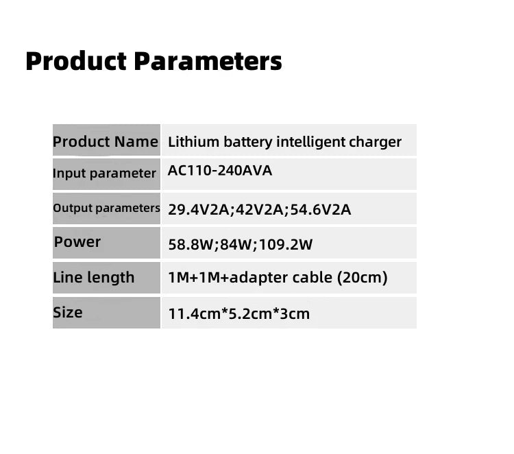 Electric Scooter Charger, 42V 2A Hoverboard Charger, Scooter Battery Chargers with 5 Connectors, Electric Scooter Charger
