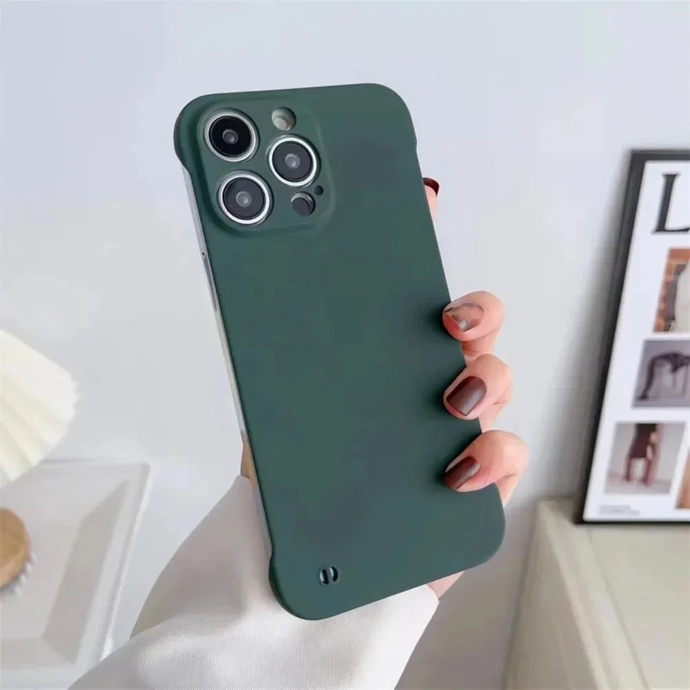 Ultra Thin Minimalist Borderless Phone Case For iPhone 18 17 Air 16 E 15 14 Pro Max Plus Frameless Skin Friendly Hard Back Cover