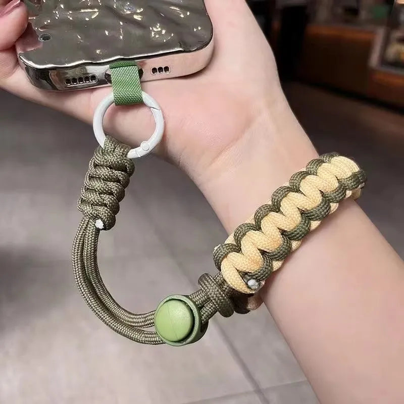 Handwoven Adjustable Mobile Phone Universal Lanyard Wrist Strap Outdoor Sports Convenient Safety Anti-Drop Rope