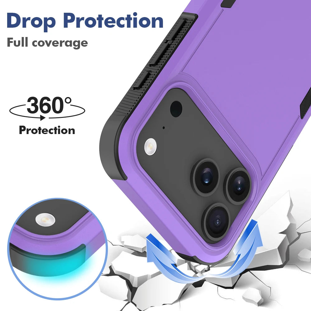 Heavy Duty Military Grade Armor Phone Case For IPhone 17E 16 15 14 Plus 13 Pro Max Otter Tough Box Hard Shockproof Protect Cover