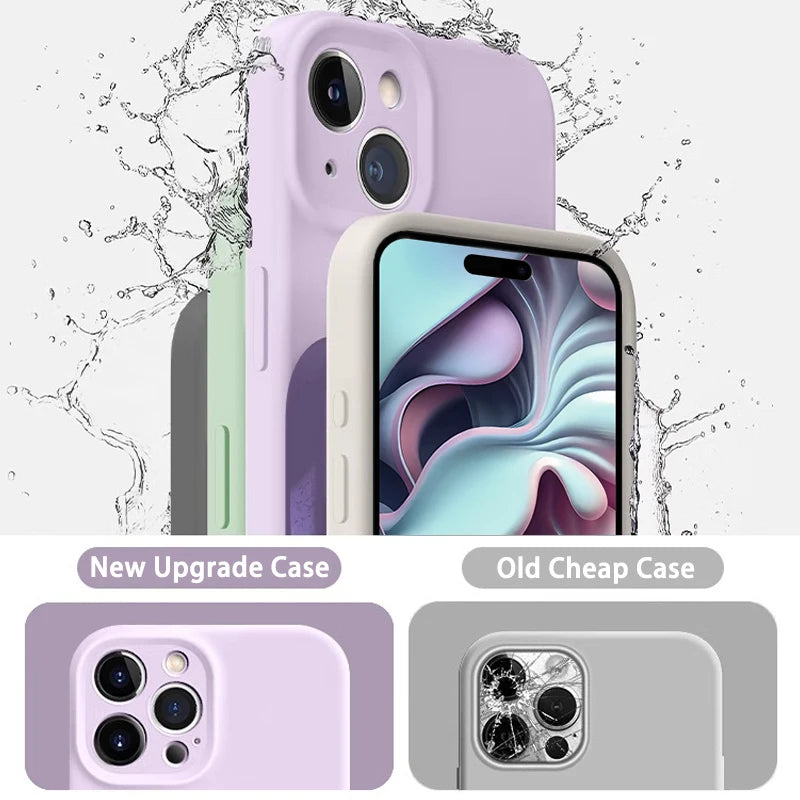 High-Quality Simple Fashion Solid Color Case For iPhone 18 17 16 15 14 13 12 11 Pro Max Plus 17 Air Frosted Shockproof Soft Case
