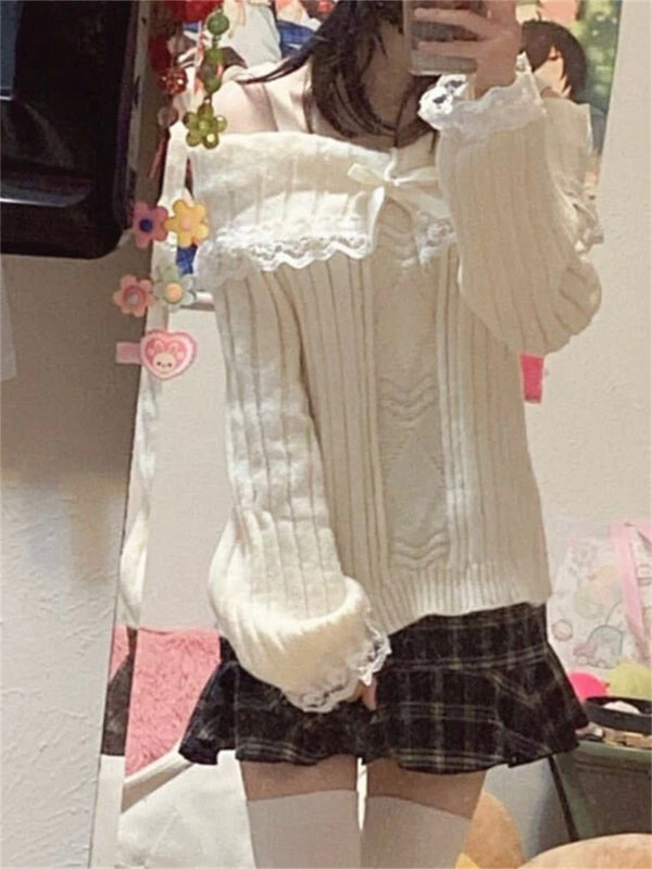 Off Shoulder Knit Top