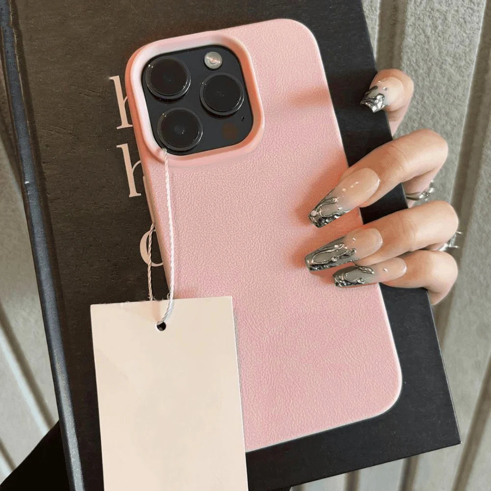 Leather TPU Phone Case For iPhone 17 Pro Max 18 16 13 11 15 14 Plus 12 Air 17Promax 16promax Shockproof Soft Funda Cover Coque